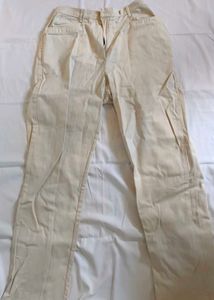 Beige Casual Pants