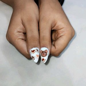 Cute Bear Nail Art