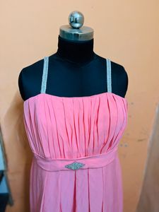 Peach Party Wear Gown Xl size