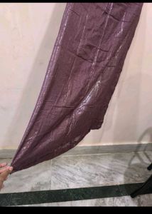 Purple heavy work saree