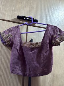 Embroidered Mauve lehenga choli and duppatta