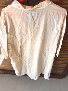 Old Navy Cream Button-Down Shirt xxl