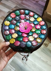 Colorful Beaded Clutch