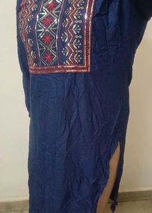 Embroidered Blue Kurta