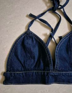 Denim Bralette Top
