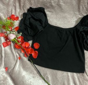 Chic Black Crop Top