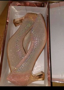 Women Embellished Diamond Heels for Bridal/Wedding