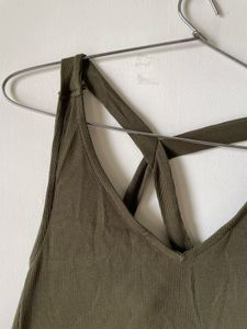 Olive Green Mini Dress