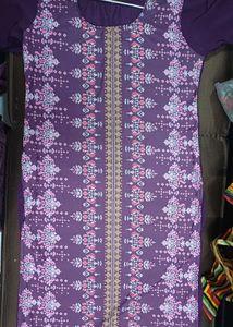 Elegant Purple Floral Kurta