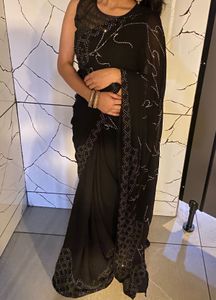 party wearElegant Black Saree