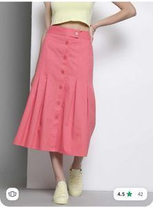 New‼️Korean Pink Pleated skirt