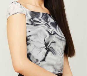 Black Floral Print Top