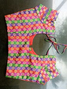 Brocade Classy Front Open Blouse