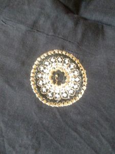 Pure Cotton Black Saree With Embroidery Work