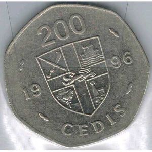 Ghana 200 Cedids 1986