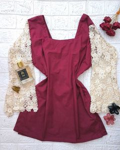 Corset Back Lace Sleeves Kurti 🫶🏻🎀