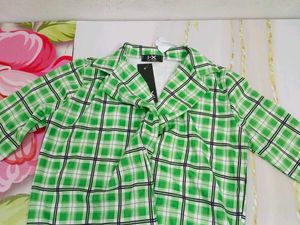 (700)Green Plaid Bodysuit