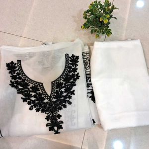 Elegant  Embroidered Kurta pant dress material