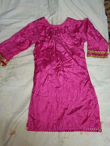 Pink &amp; Golden Kameez