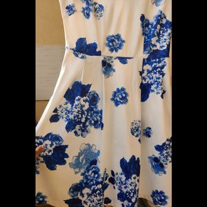 White Floral Mini Party Dress