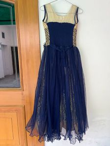 Blue Sleeveless Gown