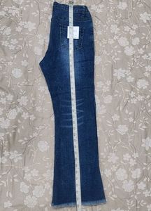 Zara Striped Flare Jeans