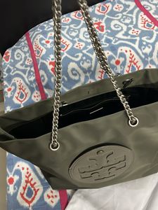 Tory Burch Olive Green Tote Bag