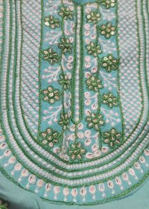 Turquoise Embroidered Kurti