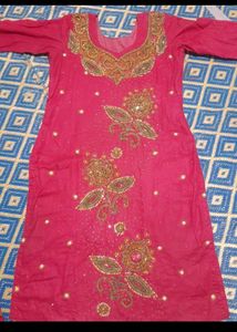 Peach Embellished Salwar Kameez