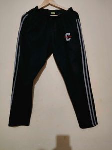 Black Track Pants with Stripes