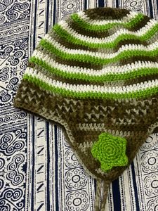 Crochet Striped Beanie Hat