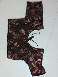 Elegant Brown Floral Blouse