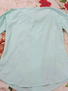 Mint Green Button-Down Top