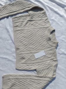 H&amp;m Cream Cable Knit Sweater
