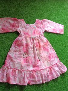Flower Print Frocks For Girls