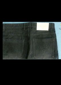 Men Guess Brand Stylish Black Jeans
