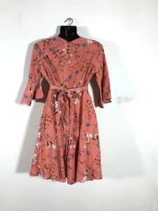 Peach Printed Dress(Women’s)