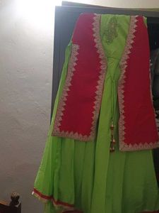Girl&#39;s Ethnic Dress with Jacket