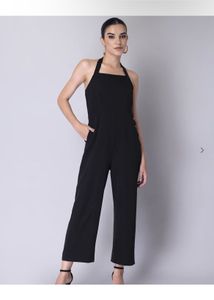 Chic Black halter neck Backless Jumpsuit