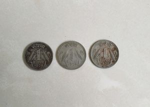 1978 One Rupee Big Coins 3 Pieces