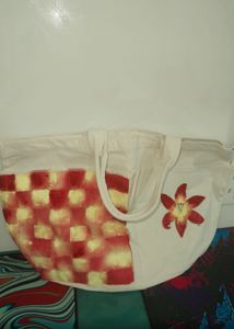 Pretty Tote Bag Hand painted 🌺🥰‼️