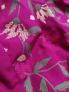 Maroon Foil Printed Kurta With Trousers
