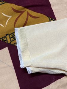 Vintage Cream Knit Short Sleeve Top