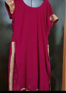 Rose Rani Plazo Suit &amp; Dupatta For 46 Bust