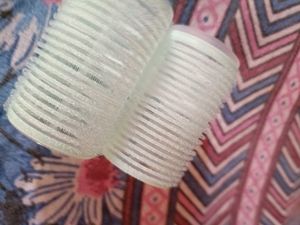 Black Large Scrunchie And 2 Big Velcro Rollers