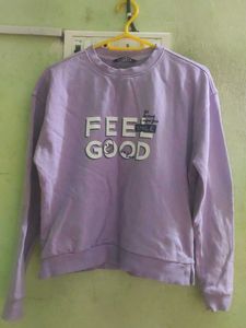 Cute Graphic Lavender Sweatshirt