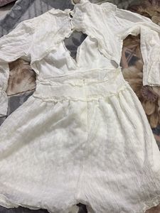 White Dress with Long Sleeves