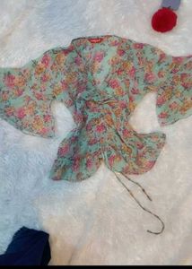 Floral Print mesh top