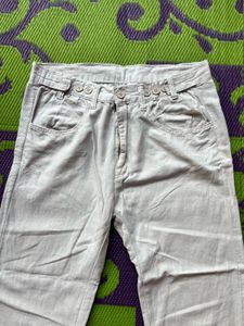 Beige Pants linen
