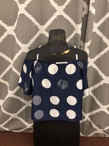 Polka Dot Off-Shoulder Top